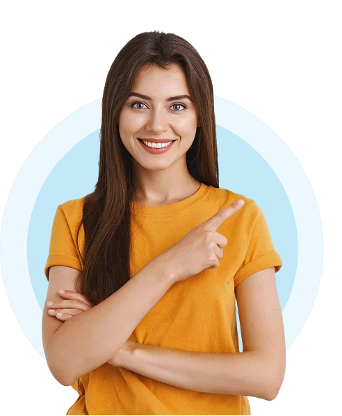 A lady pointing to the services cloud chillies provide in salesforce, snowflake and ai